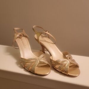 Caparros Gold Strappy Heels